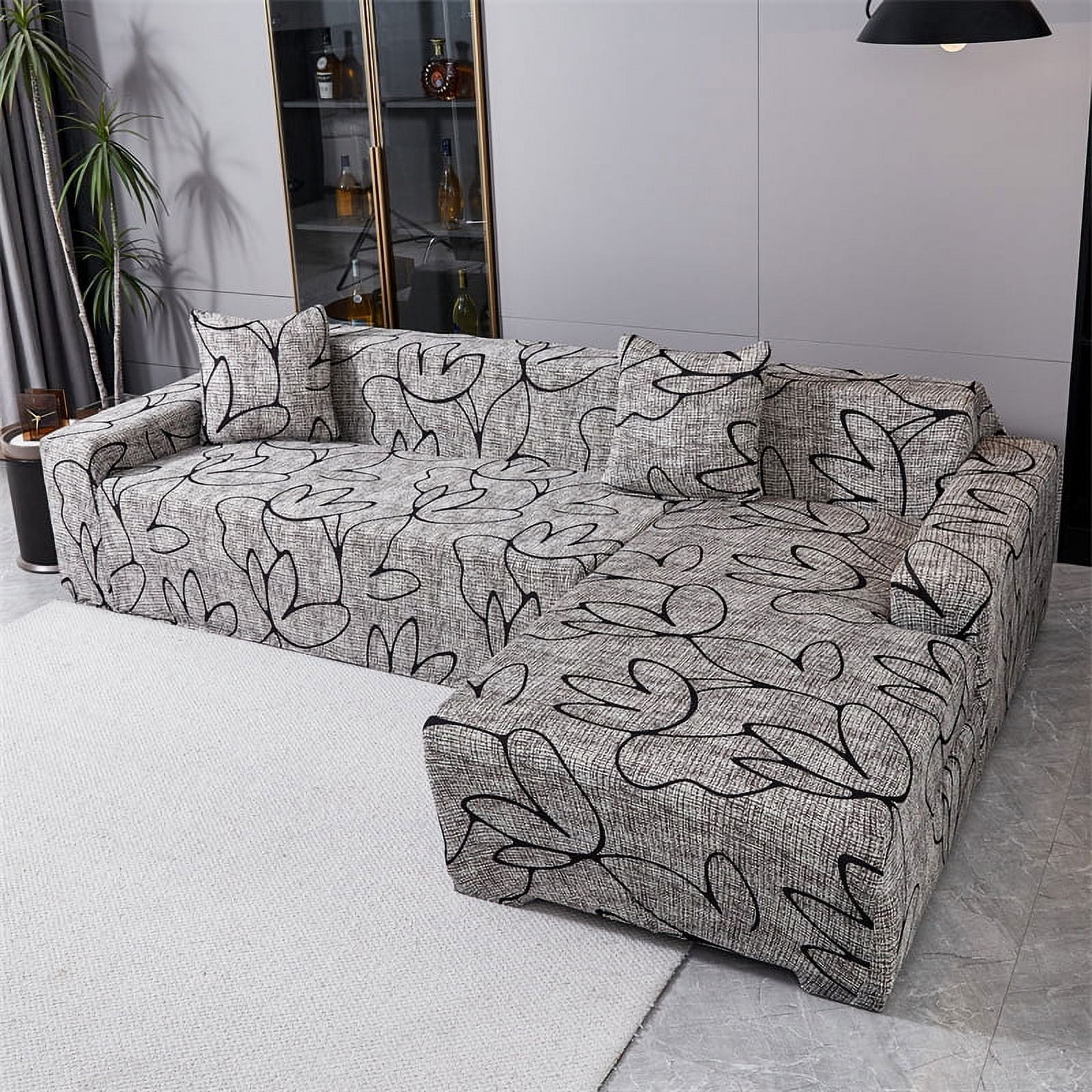 Geometric Sofa Covers for Living Room Elastic Corner Couch Cover