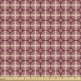 thumbnail image 1 of Geometric Sofa Upholstery Fabric by the Yard, Abstract Circles and Polka Dots in the Sixties Style, Decorative Fabric for DIY and Home Accents, Pale Ruby Pale Salmon by Ambesonne, 1 of 5