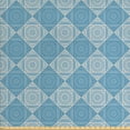 thumbnail image 1 of Geometric Sofa Upholstery Fabric by the Yard, Egyptian Motif with Symmetric Forms Art, Decorative Fabric for DIY and Home Accents, Teal and Pale Yellow by Ambesonne, 1 of 4
