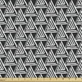 thumbnail image 1 of Geometric Sofa Upholstery Fabric by the Yard, Grunge Graphic Drawn Geometrical Abstract Repetitive Triangle Motifs Pattern, Decorative Fabric for DIY and Home Accents, Black and White by Ambesonne, 1 of 5
