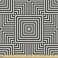 thumbnail image 1 of Geometric Sofa Upholstery Fabric by the Yard, Ornamental Stripes Forming Triangles and Squares in Repeated Pattern, Decorative Fabric for DIY and Home Accents, Charcoal Grey Coconut by Ambesonne, 1 of 5