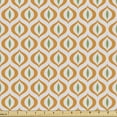 thumbnail image 1 of Geometric Sofa Upholstery Fabric by the Yard, Retro Cats Eye Pattern in Vintage Colors Classic, Decorative Fabric for DIY and Home Accents, Orange Fern Green White by Ambesonne, 1 of 5