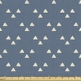 thumbnail image 1 of Geometric Sofa Upholstery Fabric by the Yard, Simplistic Scandinavian Inspired Pattern with Repeating Doodle Triangles, Decorative Fabric for DIY and Home Accents, Night Blue White by Ambesonne, 1 of 5