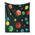 thumbnail image 1 of Geometric Soft Flannel Fleece Blanket, Geometric 3D Styled Shapes in Vivid Colors Icosahedron Tetrahedron and Octahedron, Cozy Plush for Indoor and Outdoor Use, 70" x 90", Multicolor, by Ambesonne, 1 of 5