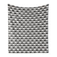 thumbnail image 1 of Geometric Soft Flannel Fleece Blanket, Concrete Geometric Patterns with Odd Minimalist Linked Shapes Image Print, Cozy Plush for Indoor and Outdoor Use, 50" x 70", Grey Black White, by Ambesonne, 1 of 6
