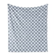 thumbnail image 1 of Geometric Soft Flannel Fleece Blanket, Entwined Complex Circular Shapes Optical Abstract Modern Style Pattern, Cozy Plush for Indoor and Outdoor Use, 70" x 90", Slate Blue Blue White, by Ambesonne, 1 of 5