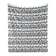 thumbnail image 1 of Geometric Soft Flannel Fleece Blanket, Horizontal Stripes Background with Many Colors Monochrome Hand Drawn Dots Pattern, Cozy Plush for Indoor and Outdoor Use, 50" x 60", Multicolor, by Ambesonne, 1 of 5