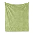 thumbnail image 1 of Geometric Soft Flannel Fleece Blanket, Monochrome Quirky Pattern with Concentric Circles Vortex Whirlpool Motif, Cozy Plush for Indoor and Outdoor Use, 50" x 70", Apple Green White, by Ambesonne, 1 of 5