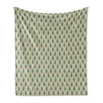 thumbnail image 1 of Geometric Soft Flannel Fleece Blanket, Mountain Shaped Upward Triangles Symmetrical Diamonds Contemporary Art, Cozy Plush for Indoor and Outdoor Use, 70" x 90", Pale Green Red Ivory, by Ambesonne, 1 of 5