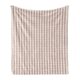 thumbnail image 1 of Geometric Soft Flannel Fleece Blanket, Peach Colored Diamond Shapes on Cream Background Simplistic Diagonal Tile Print, Cozy Plush for Indoor and Outdoor Use, 50" x 70", Peach Cream, by Ambesonne, 1 of 6