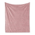 thumbnail image 1 of Geometric Soft Flannel Fleece Blanket, Rhombus in Pink Tones Abstract Pattern with Vertical Alignment Modern, Cozy Plush for Indoor and Outdoor Use, 60" x 80", Pale Pink and Burgundy, by Ambesonne, 1 of 5