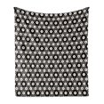 thumbnail image 1 of Geometric Soft Flannel Fleece Blanket, Symmetric Pattern Big and Small Hexagon Forms Modern Style Abstract Design, Cozy Plush for Indoor and Outdoor Use, 60" x 80", Black and Beige, by Ambesonne, 1 of 6