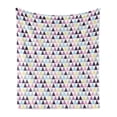 thumbnail image 1 of Geometric Soft Flannel Fleece Blanket, Triangle with Grunge Effect Colorful Paint Dripping Pattern Hipster Mosaic Design, Cozy Plush for Indoor and Outdoor Use, 50" x 70", Multicolor, by Ambesonne, 1 of 6