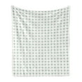 thumbnail image 1 of Geometric Soft Flannel Fleece Throw Blanket, Abstract Plain Rounds and Minimal Connecting Ornaments, Cozy Plush for Indoor and Outdoor Use, 50" x 70", Seafoam Amber, by Ambesonne, 1 of 6