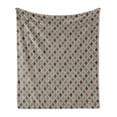 thumbnail image 1 of Geometric Soft Flannel Fleece Throw Blanket, Antique Eastern Pattern Oriental Style Moroccan Influences, Cozy Plush for Indoor and Outdoor Use, 70" x 90", Tan Brown Sage Green, by Ambesonne, 1 of 6