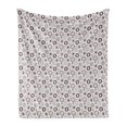 thumbnail image 1 of Geometric Soft Flannel Fleece Throw Blanket, Circular Doodle with Kids Playroom Girls Nursery Childish Theme, Cozy Plush for Indoor and Outdoor Use, 50" x 60", Grey Pale Pink White, by Ambesonne, 1 of 5