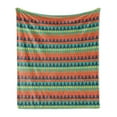 thumbnail image 1 of Geometric Soft Flannel Fleece Throw Blanket, Colorful Depiction of Continuous Triangular Shapes Like Mountain Range Art, Cozy Plush for Indoor and Outdoor Use, 50" x 60", Multicolor, by Ambesonne, 1 of 5