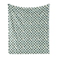 thumbnail image 1 of Geometric Soft Flannel Fleece Throw Blanket, Continuous Art Pattern of Brushed Diagonal X Shapes Repetitive Design, Cozy Plush for Indoor and Outdoor Use, 50" x 60", Cream and Dark Teal, by Ambesonne, 1 of 5