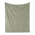 thumbnail image 1 of Geometric Soft Flannel Fleece Throw Blanket, Digital Pixel Featured Square Forms Diagonal Mosaic Modern Motif, Cozy Plush for Indoor and Outdoor Use, 50" x 70", Sea Green Dark Coral, by Ambesonne, 1 of 5