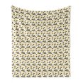thumbnail image 1 of Geometric Soft Flannel Fleece Throw Blanket, Futuristic and Modern Triangles Pattern on a Plain Background, Cozy Plush for Indoor and Outdoor Use, 60" x 80", Mustard White, by Ambesonne, 1 of 5