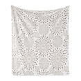 thumbnail image 1 of Geometric Soft Flannel Fleece Throw Blanket, Geometrical Floral Patterns Dots Monochromic Classic Nostalgia Circles, Cozy Plush for Indoor and Outdoor Use, 60" x 80", Warm Taupe Cocoa, by Ambesonne, 1 of 5