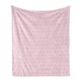 thumbnail image 1 of Geometric Soft Flannel Fleece Throw Blanket, Love Themed Vintage Floral Arrangement Simplistic Abstract Nature Scene Print, Cozy Plush for Indoor and Outdoor Use, 70" x 90", Pale Pink, by Ambesonne, 1 of 5