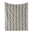 thumbnail image 1 of Geometric Soft Flannel Fleece Throw Blanket, Modern Art Triangle and Diamond Repeating Line Tiling Image, Cozy Plush for Indoor and Outdoor Use, 60" x 80", Mustard and Black, by Ambesonne, 1 of 5