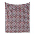 thumbnail image 1 of Geometric Soft Flannel Fleece Throw Blanket, Moroccan Star Design Inspired Middle Eastern Motifs, Cozy Plush for Indoor and Outdoor Use, 70" x 90", Vermilion Slate Blue, by Ambesonne, 1 of 6
