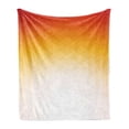 thumbnail image 1 of Geometric Soft Flannel Fleece Throw Blanket, Ombre Geometric Triangle Shape by Digital Gradient Modern Retro Style, Cozy Plush for Indoor and Outdoor Use, 50" x 70", Orange Yellow Cream, by Ambesonne, 1 of 5