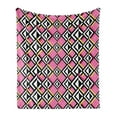 thumbnail image 1 of Geometric Soft Flannel Fleece Throw Blanket, Opposing Concept of Vertically Aligned Mutually Complementary Zigzag Pattern, Cozy Plush for Indoor and Outdoor Use, 50" x 70", Multicolor, by Ambesonne, 1 of 5