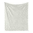 thumbnail image 1 of Geometric Soft Flannel Fleece Throw Blanket, Pale Grey Backdrop Modern Geometrical Contemporary Image with Dots Print, Cozy Plush for Indoor and Outdoor Use, 70" x 90", Black and White, by Ambesonne, 1 of 5
