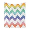 thumbnail image 1 of Geometric Soft Flannel Fleece Throw Blanket, Rainbow Tones Colorful Large Zig Zag Pattern Modern Abstract Style Composition, Cozy Plush for Indoor and Outdoor Use, 60" x 80", Multicolor, by Ambesonne, 1 of 6