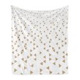 thumbnail image 1 of Geometric Soft Flannel Fleece Throw Blanket, Raining Effect of Diminishing Rotated Flyaway Equilateral Triangles, Cozy Plush for Indoor and Outdoor Use, 50" x 70", Pale Brown and White, by Ambesonne, 1 of 6