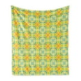 thumbnail image 1 of Geometric Soft Flannel Fleece Throw Blanket, Rectangular and Squares Forming a Structural Scene Modern Colorful Vibes, Cozy Plush for Indoor and Outdoor Use, 70" x 90", Multicolor, by Ambesonne, 1 of 5