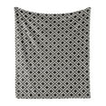 thumbnail image 1 of Geometric Soft Flannel Fleece Throw Blanket, Repetitive Triangular Pattern Contemporary Design, Cozy Plush for Indoor and Outdoor Use, 50" x 60", Charcoal Grey Eggshell, by Ambesonne, 1 of 5