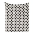 thumbnail image 1 of Geometric Soft Flannel Fleece Throw Blanket, Triangles Squares and Dots Cropped Lines Futuristic Modern Image Artwork, Cozy Plush for Indoor and Outdoor Use, 50" x 60", Black and White, by Ambesonne, 1 of 6