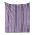 thumbnail image 1 of Geometric Soft Flannel Fleece Throw Blanket, Vertical Striped Pattern in Lavender Tones Geometric Classic Design, Cozy Plush for Indoor and Outdoor Use, 50" x 60", Lavender Black White, by Ambesonne, 1 of 5