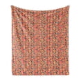 thumbnail image 1 of Geometric Soft Flannel Fleece Throw Blanket, Vertical Zig Zag Stripes with Triangles Fractal Look Vintage Mosaic Tile, Cozy Plush for Indoor and Outdoor Use, 50" x 60", Multicolor, by Ambesonne, 1 of 5
