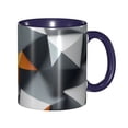 thumbnail image 1 of Geometric Solid Abstract Coffee Mug Fun Custom Ceramic Mugs 11oz Navy Blue, 1 of 5