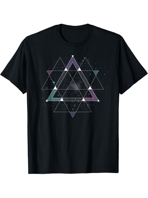 Geometric Space Graphic T-Shirt EDM Electronic Dance Tee Gift Unisex T-Shirt