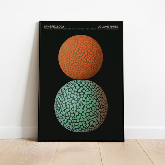 Geometric Sphere Science Minimal Wall Art Decor Unframed Paper Print
