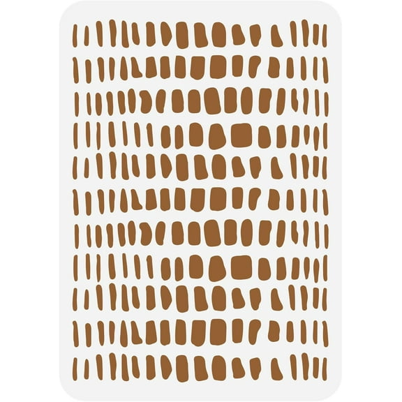 Geometric Spots Plastic Crocodile Skin Art Stencil Templates 11.7x8.3 Inch Irregular Square Shape for Wall Tile Furniture colorful