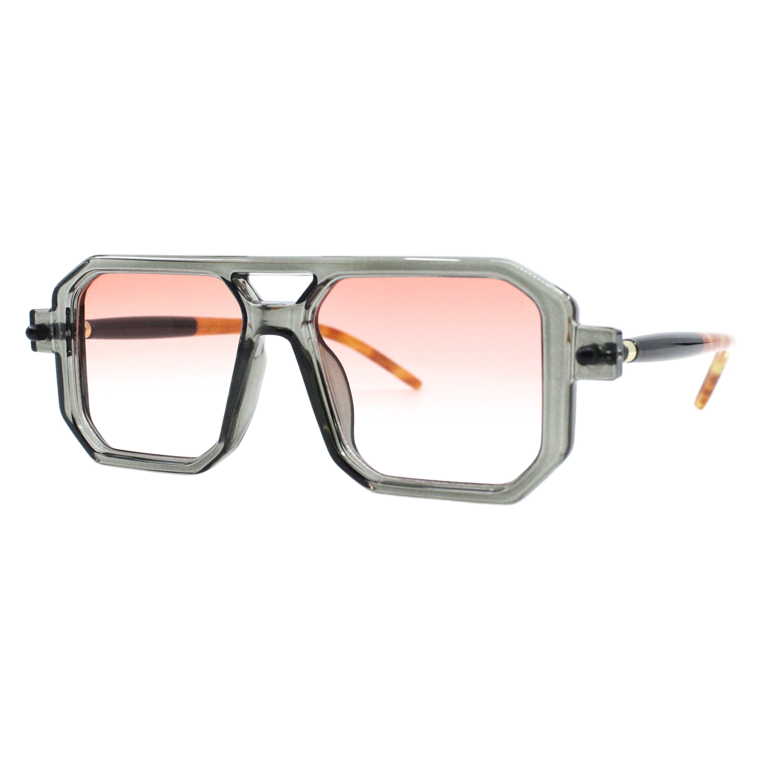 Geometric Square Flat Top Sunglasses Retro Unisex UV 400 