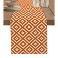 thumbnail image 1 of Geometric Square Texture Orange Table Runner Country Wedding ration Tablecloth Hotel Dining Table Kitchen Table Mats, 1 of 6