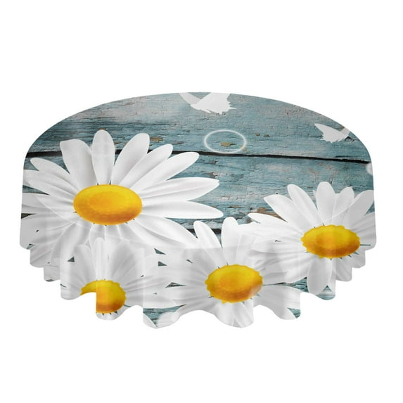 Geometric Square Textured Sage Green Tablecloths for Dining Table Waterproof Round Table Cover for Kitchen Living Room