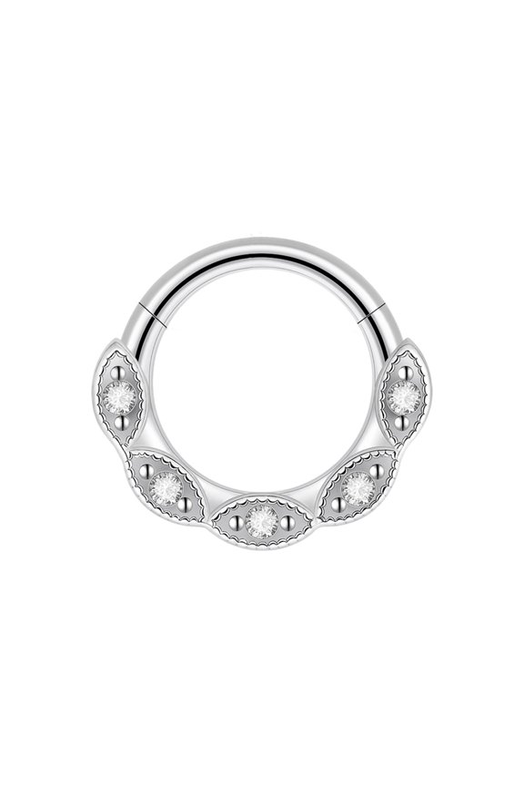 Geometric Stainless Steel Seamless Nose Rings Comfortable Wear for Daily Fashion