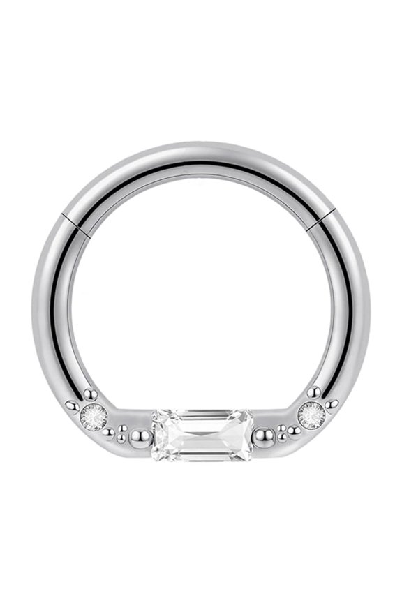 Geometric Stainless Steel Seamless Nose Rings Comfortable Wear for Daily Fashion