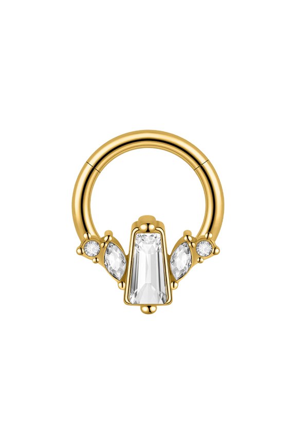 Geometric Stainless Steel Seamless Nose Rings Comfortable Wear for Daily Fashion