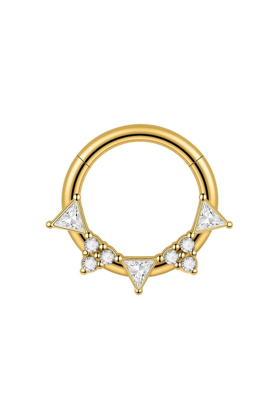 Geometric Stainless Steel Seamless Nose Rings Comfortable Wear for Daily Fashion
