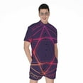 thumbnail image 1 of Geometric Star Of David Short Sleeve Men'S Rompers, Jewish Casual Summer Jumpsuits Outfit, 1 of 4